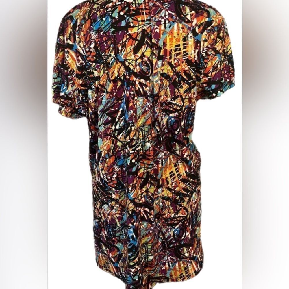 Vintage Harlem abstract print top size 1X - Picture 3 of 7